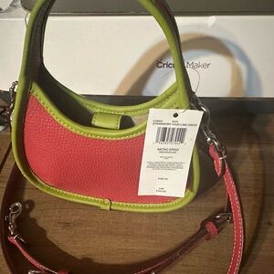 Coach- Coachtopia Micro Ergo in strawberry haze/lime green.